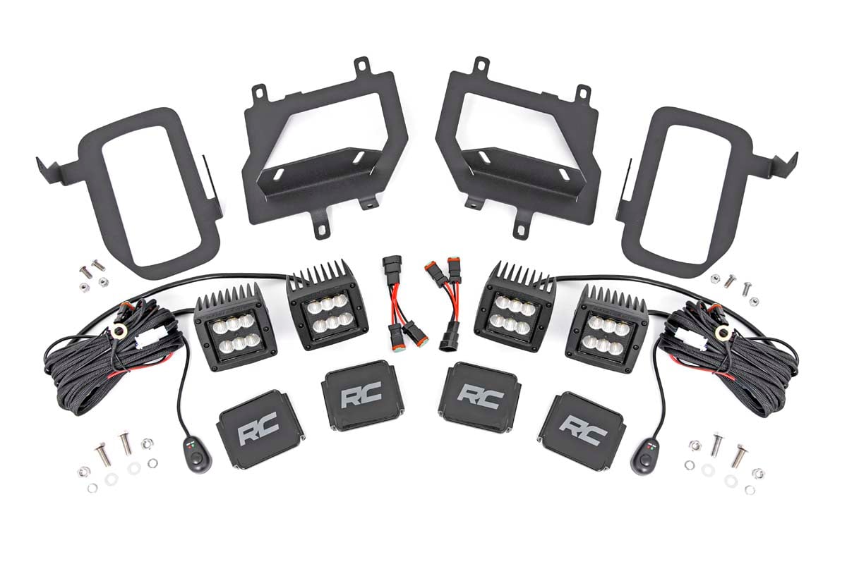 Rough Country 2-Inch Black Series LED Fog Light Kit for 2015–2017 F-150