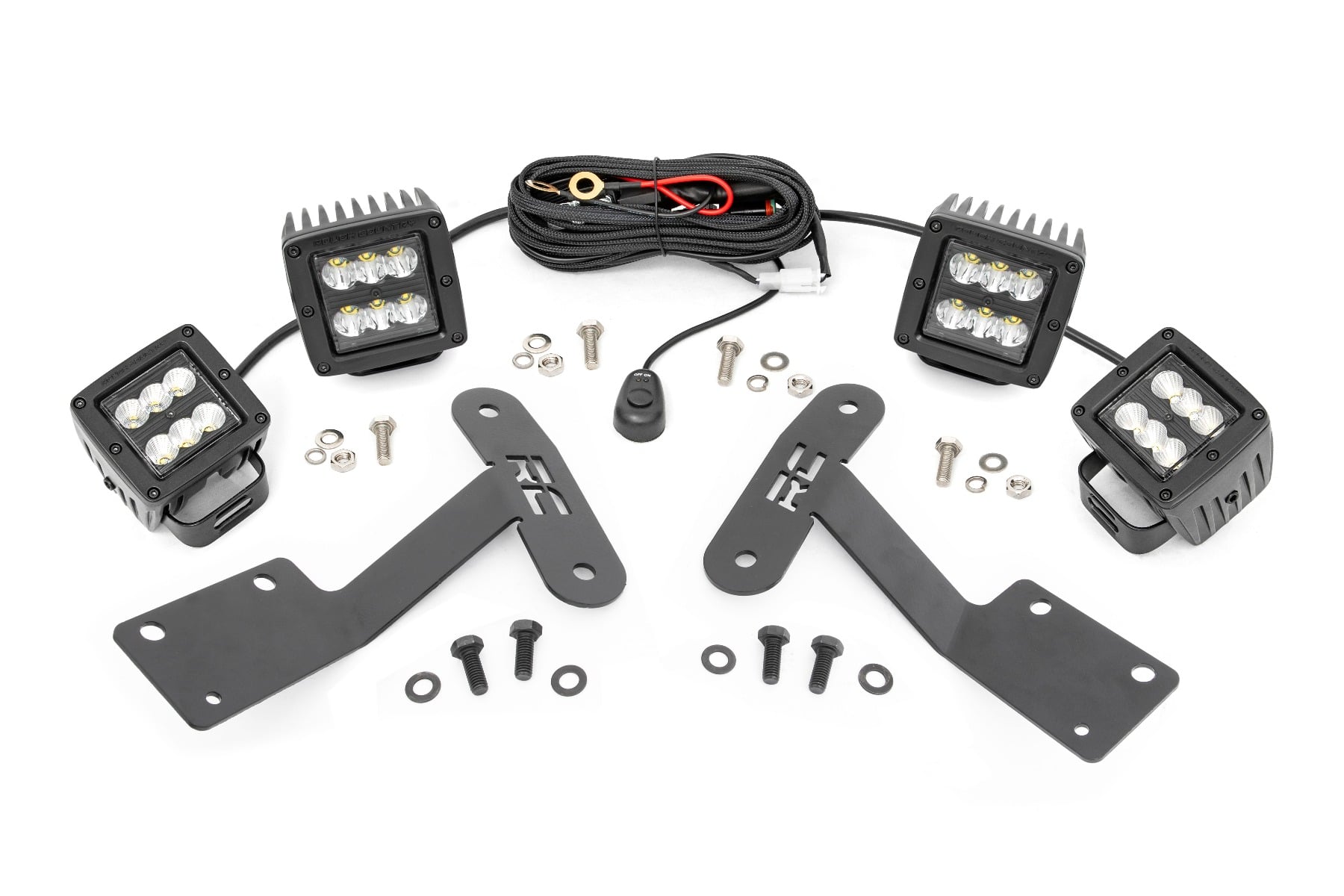 Rough Country Dual Ditch Light Kit with 2-Inch LED Pods for Tundra