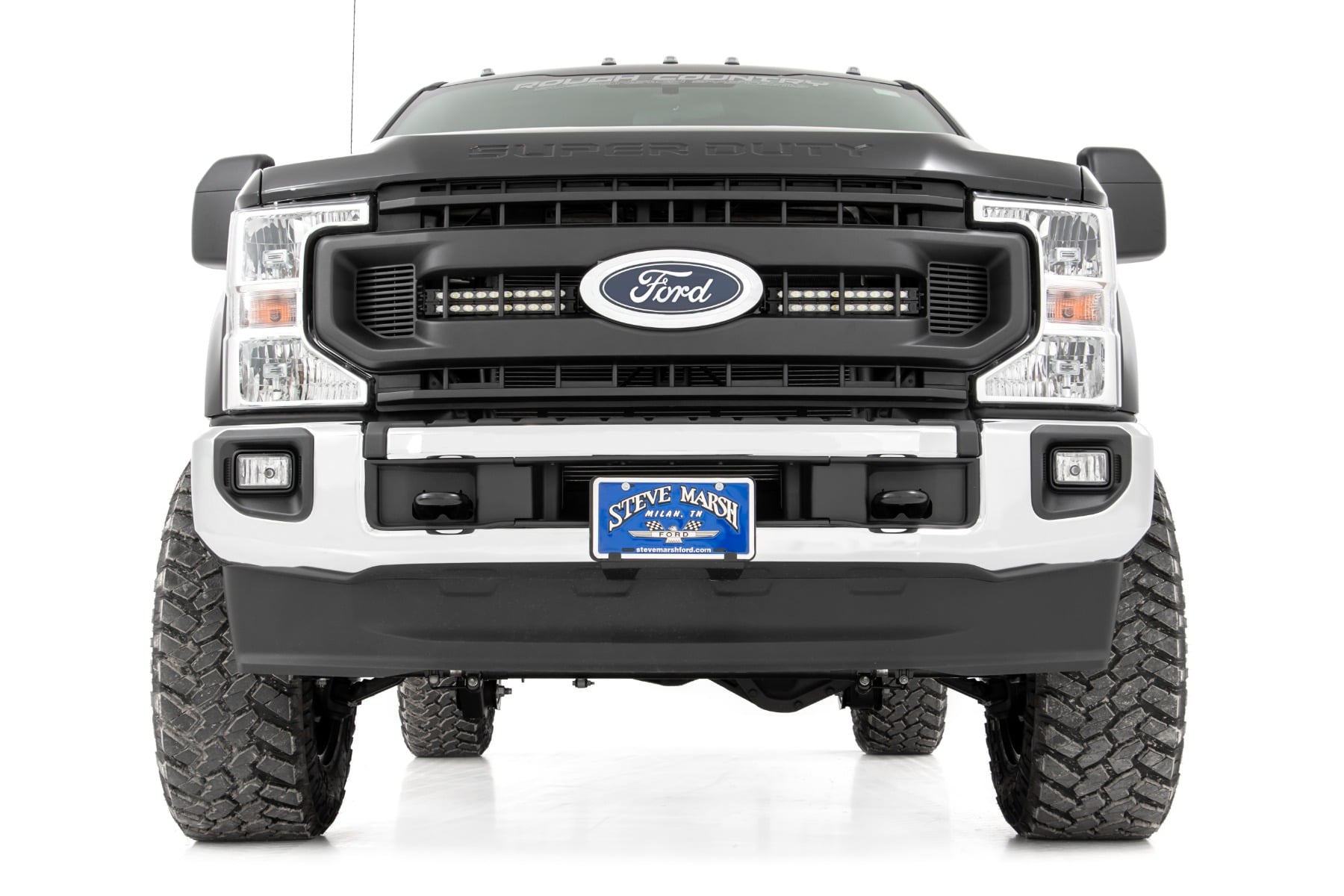 Dual 10-Inch Black Series LED Light Bar Kit for F-250 Super Duty, Rough Country 70898