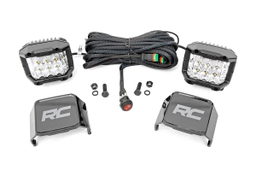 3-Inch Chrome Series LED Lights, 140-Degree Wide Beam, Rough Country 70904