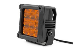 4-Inch Amber-Lens LED Light Pods with Amber DRL, view 2, Rough Country 70905ADRL