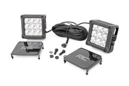 4-Inch Chrome Series LED Light Pods with Daytime Running LEDs, Rough Country 70905DRL