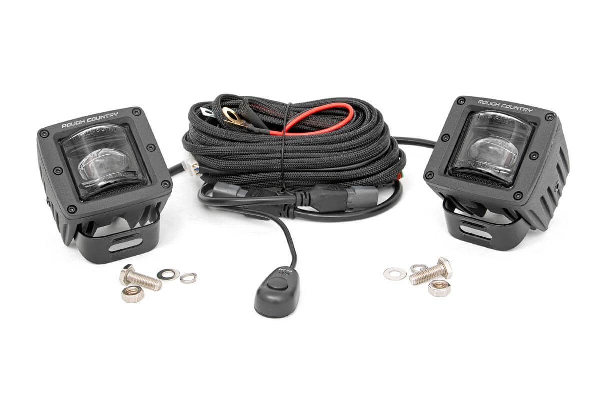 Rough Country 2-Inch Black Series LED Light Pods