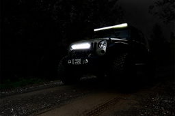 20-Inch Chrome Series LED Light Bar with Amber DRL, view 5, Rough Country 70920DA