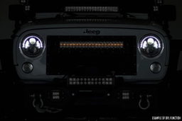50-Inch Black Series LED Light Bar with Amber Running LEDs, view 4 — Rough Country 70950BDA
