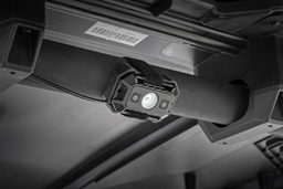 Chrome Series RGB LED Dome Light with Velcro Mounting shown installed, Rough Country 70982