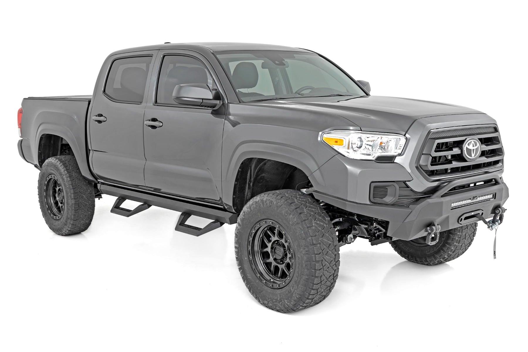 SRX2 Adjustable Aluminum Steps for Tacoma 4WD/RWD (2005–2023), Rough Country 71000A
