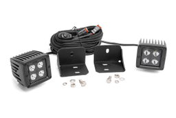 2-Inch Black Series LED Pod Kit for Can-Am Defender, Rough Country 71011