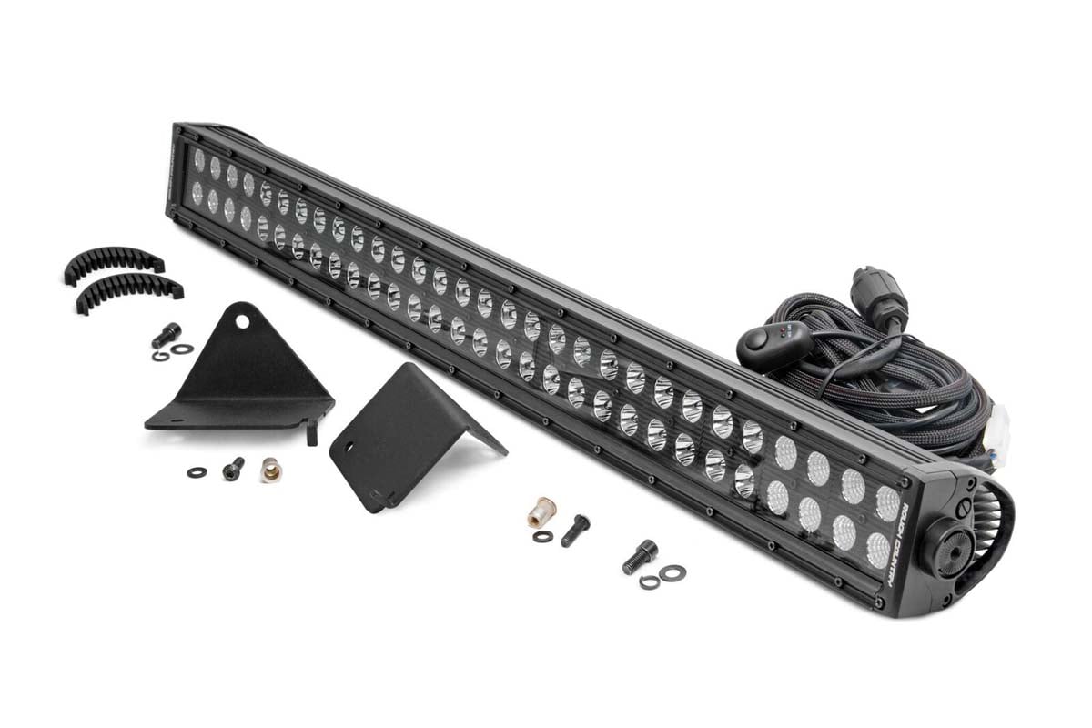 Rough Country 30-Inch Black Series LED Light Bar Kit for Can-Am Defender