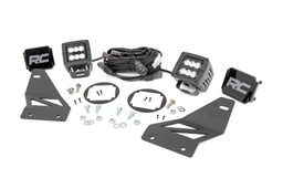 2-Inch Black Series LED Fog Light Kit for 2005–2020 Nissan Frontier, Rough Country 71023