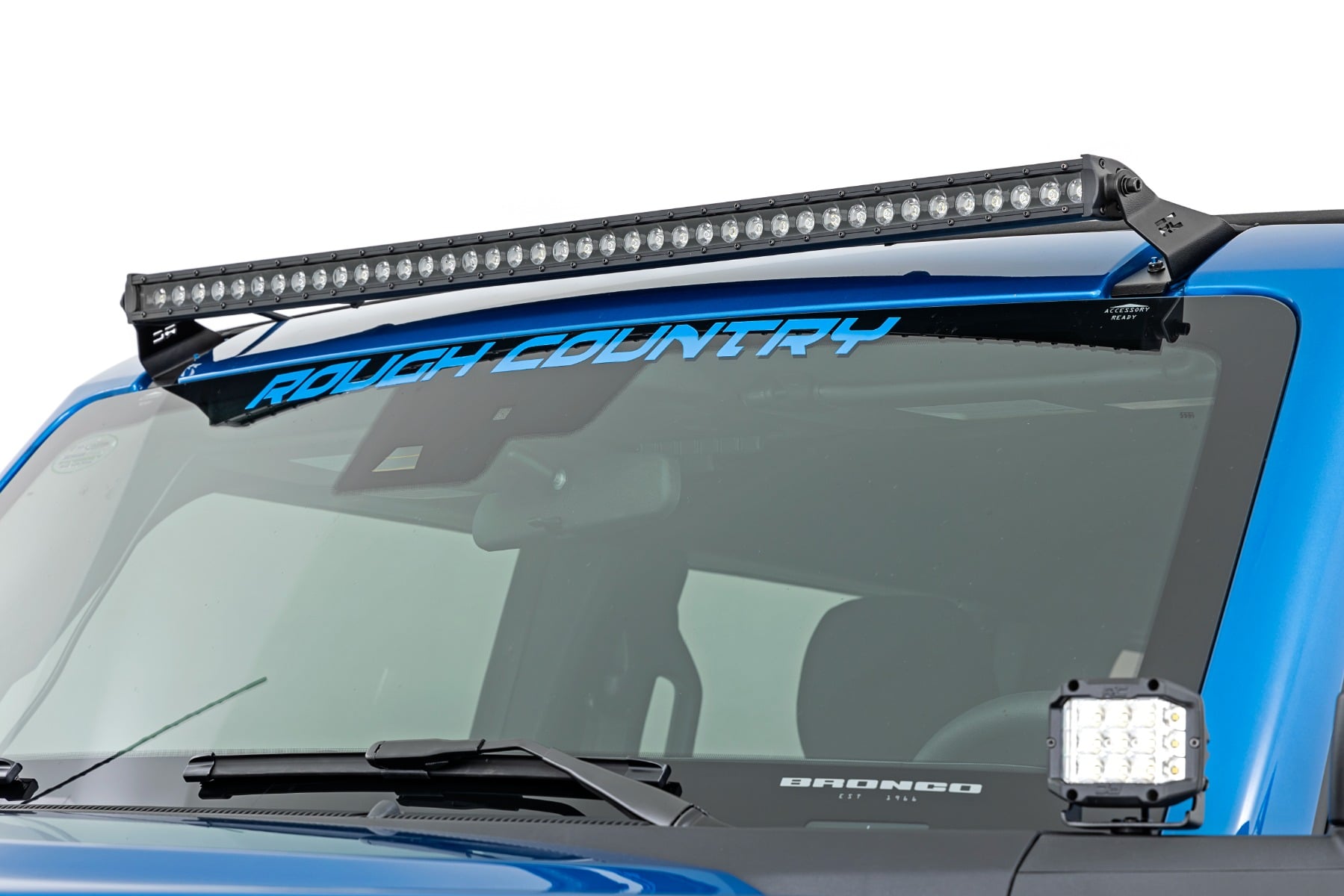 Rough Country 40-Inch Black Series LED Light Bar Kit for 2021–2025 Ford Bronco 4WD