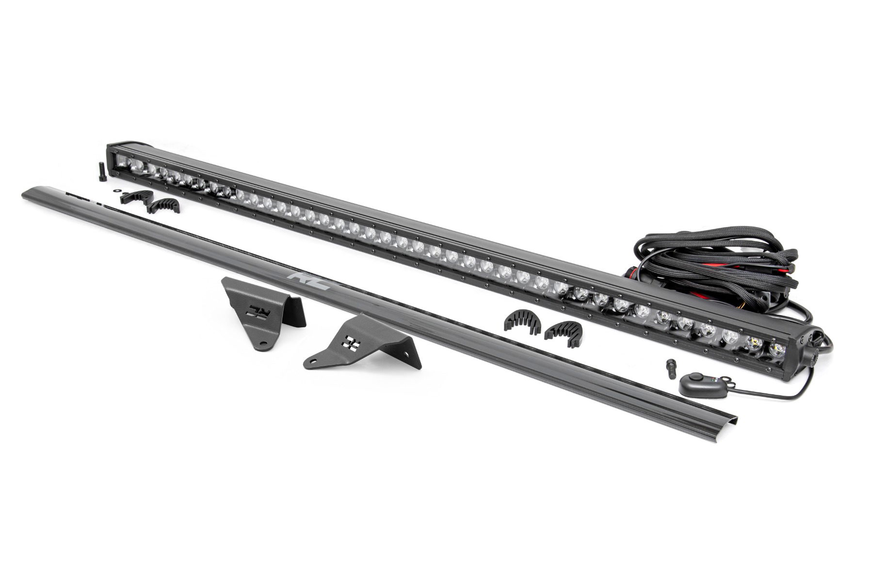 40-Inch Black Series LED Light Bar Kit for 2021–2025 Ford Bronco 4WD, Rough Country 71041