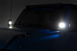 Chrome Series Ditch Light Kit for 2021–2025 Ford Bronco 4WD, view 5, Rough Country 71050