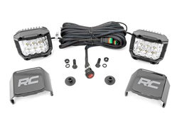 Chrome Series Ditch Light Kit for 2021–2025 Ford Bronco 4WD, Rough Country 71050