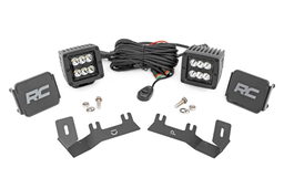 2-Inch Black Series Ditch Light Kit for Silverado/Sierra 1500, Rough Country 71052