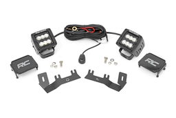 LED Ditch Light Kit with 2-Inch Black Series Pods for Silverado 1500, Rough Country 71053