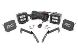 2-Inch Black Series LED Ditch Light Kit for Chevy 1500 (2007-2013), Rough Country 71058