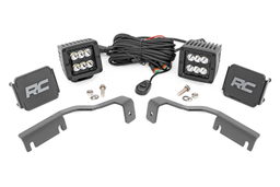 2-Inch Black Series LED Ditch Light Kit for 2022-2025 Nissan Frontier, Rough Country 71064