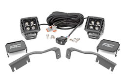 Black Series 2-Inch LED Ditch Light Kit for Frontier (2022-2025), Rough Country 71066