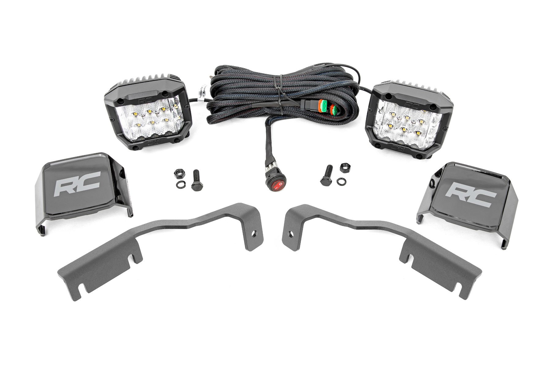 Rough Country 3-Inch Chrome Series LED Ditch Light Kit for Nissan Frontier