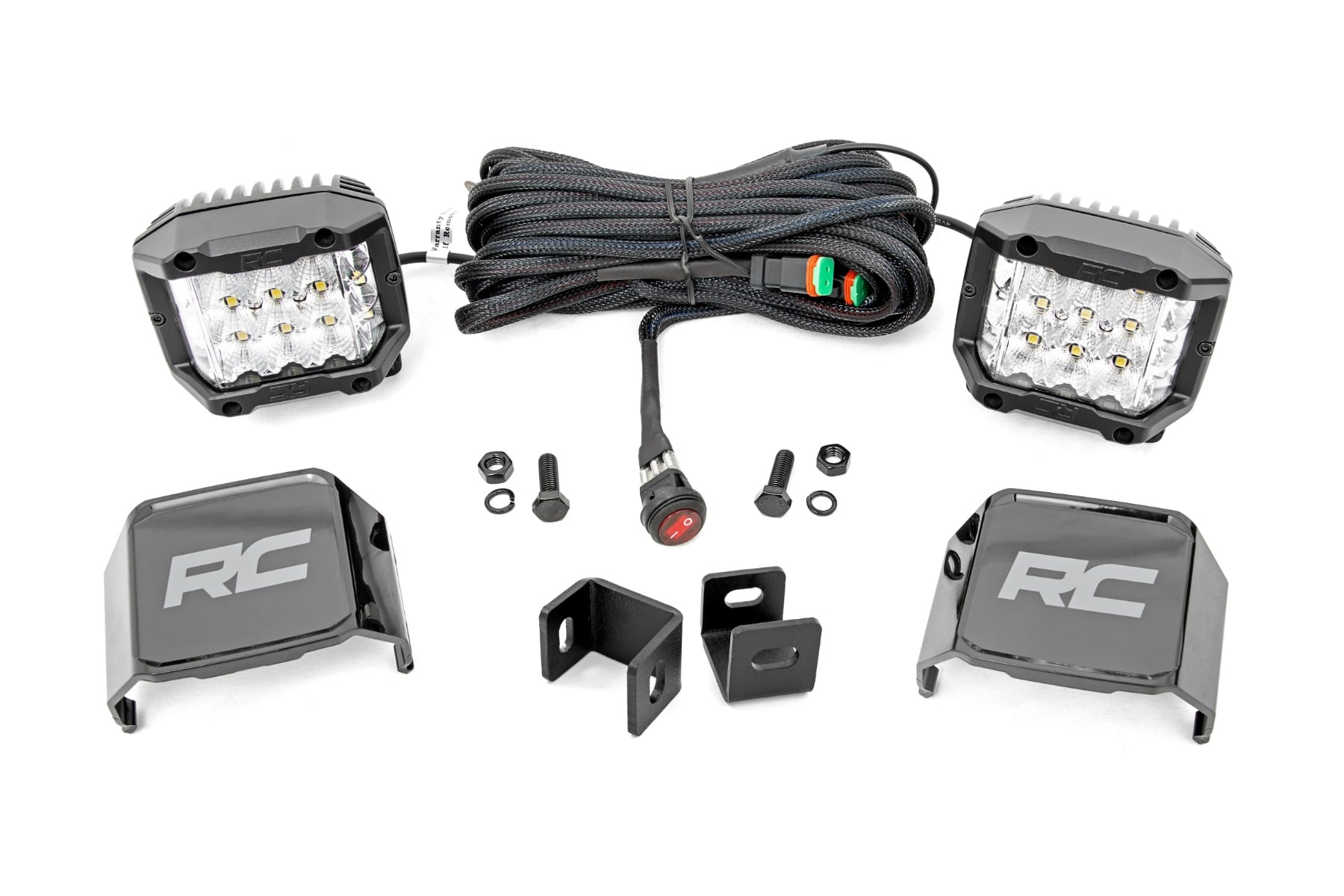 Rough Country 3-Inch Chrome Series Ditch Light Kit for 2022-2025 Toyota Tundra