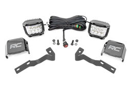 3-Inch Chrome Series Ditch Light Kit for Toyota Tacoma (2016-2023), Rough Country 71084