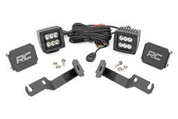 2-Inch Black Series LED Ditch Light Kit for 2005-2015 Tacoma, Rough Country 71087