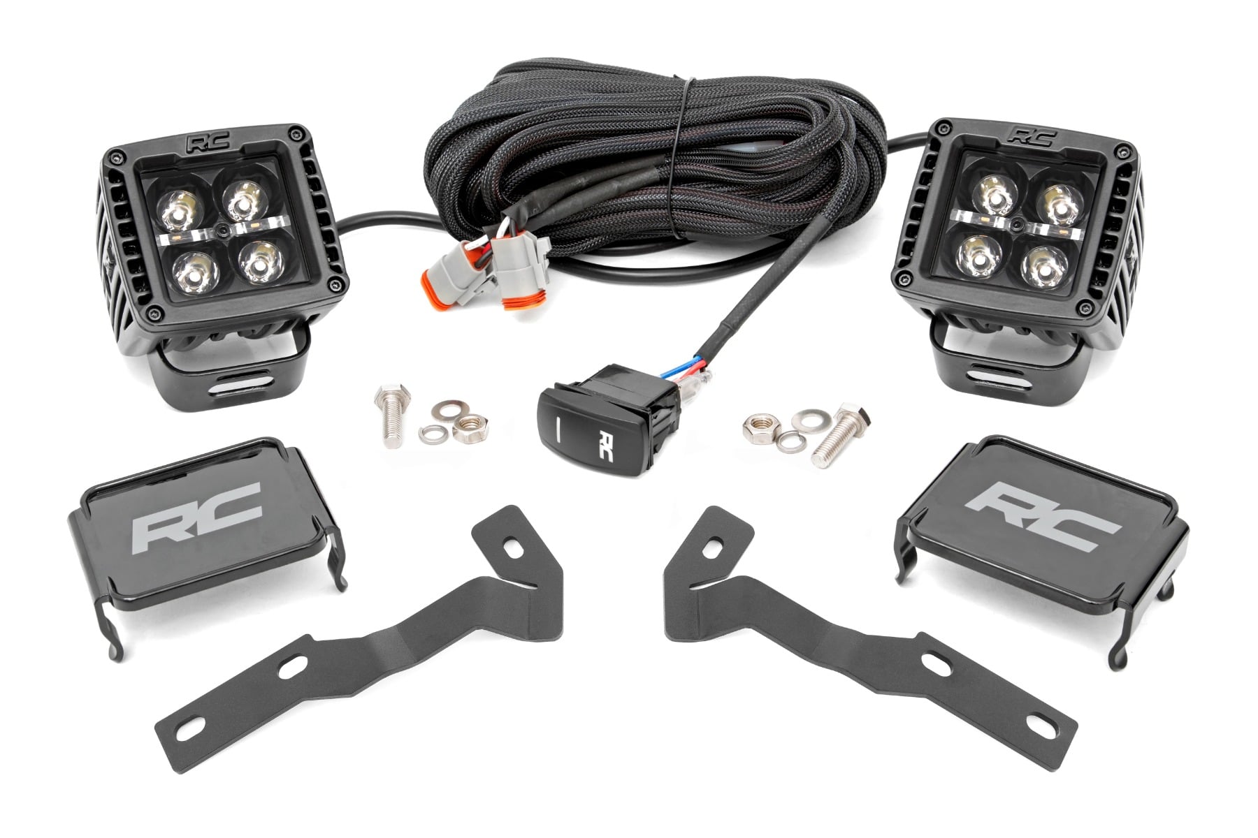 Rough Country Ditch Light Kit with Black Series LED Pods for Tacoma