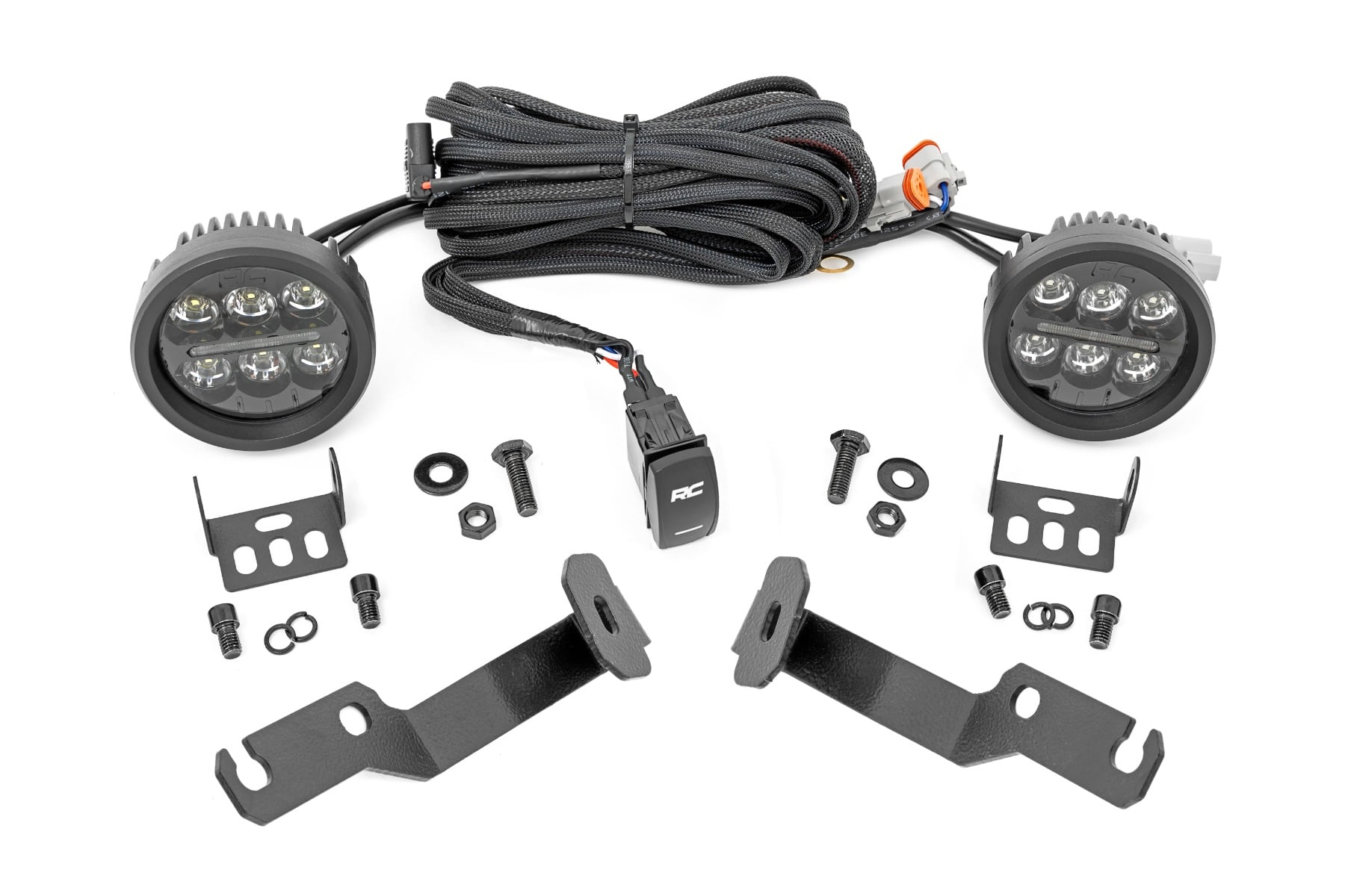 Rough Country 3.5-Inch Black Series Ditch Light Kit for Tacoma