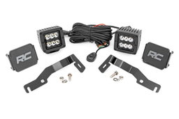 2-Inch Black Series LED Ditch Light Kit for 2024-2025 Toyota Tacoma, view 2, Rough Country 72101