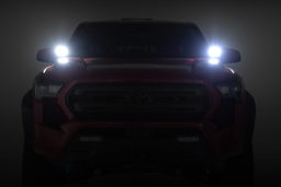2-Inch Black Series LED Ditch Light Kit for 2024-2025 Toyota Tacoma, view 4, Rough Country 72103