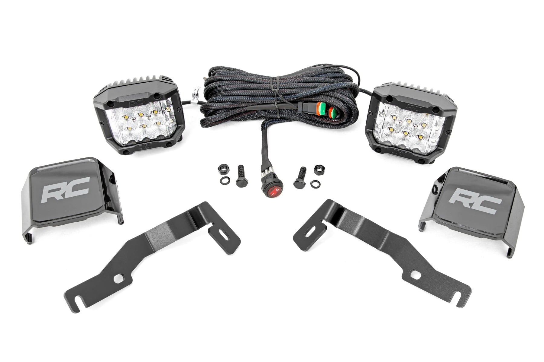 3-Inch Chrome Series LED Ditch Light Kit for 2024-2025 Tacoma, Rough Country 72105