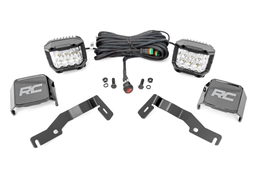 3-Inch Chrome Series LED Ditch Light Kit for 2024-2025 Tacoma, Rough Country 72105
