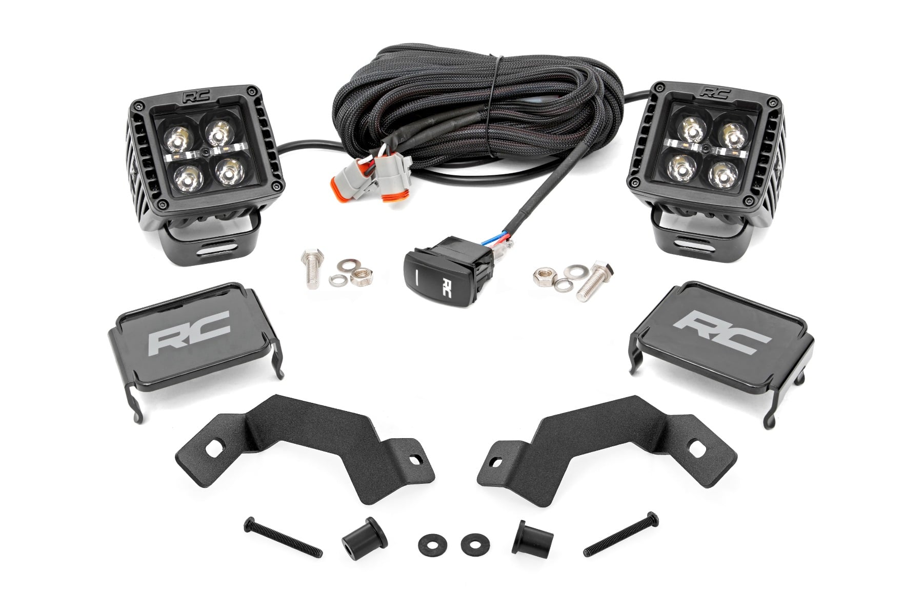 Rough Country Black Series Ditch Light Kit for Toyota Land Cruiser