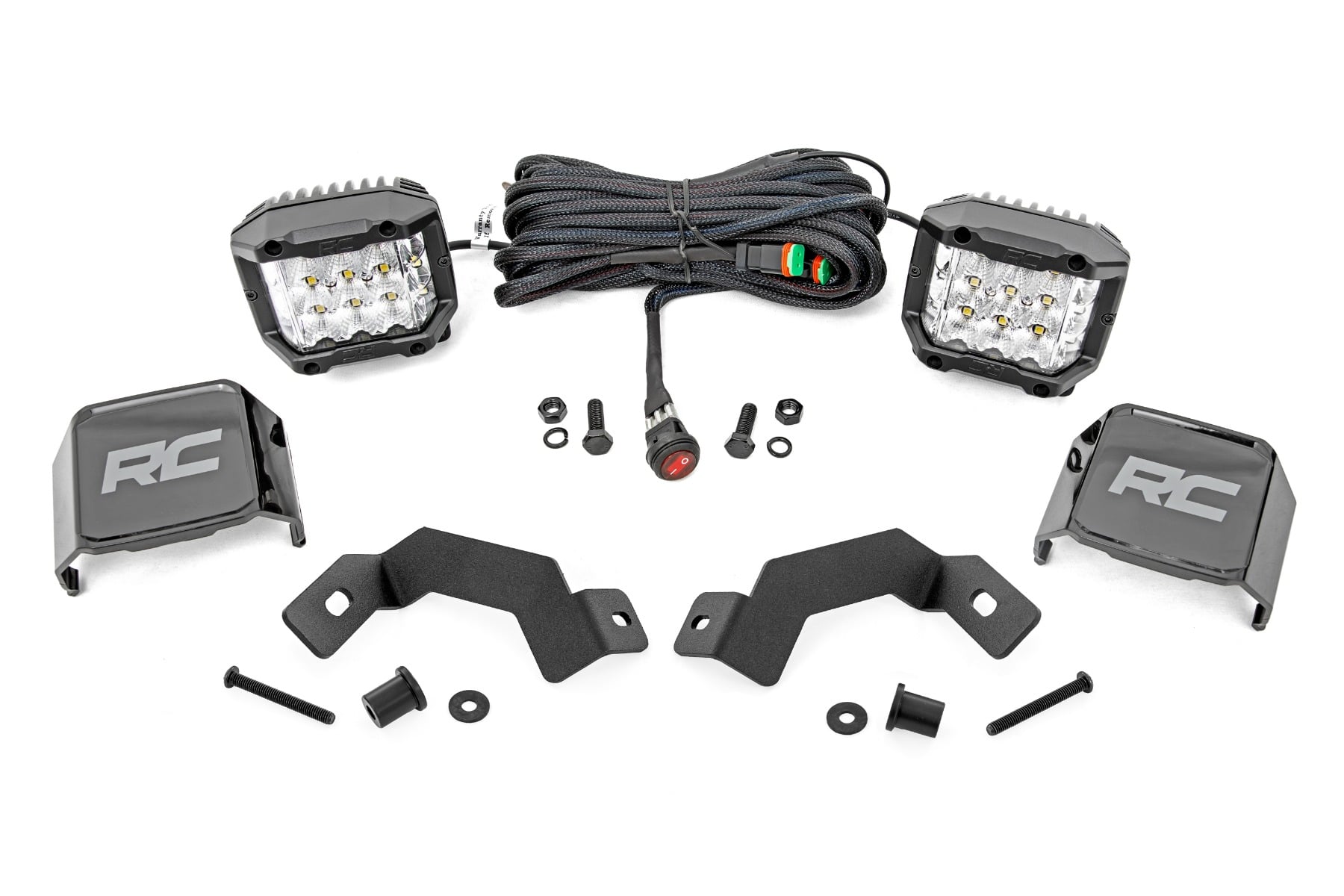 Rough Country 3-Inch LED Ditch Light Kit for Toyota Land Cruiser