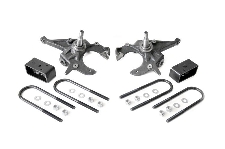 Rough Country Lowering Kit with 3-Inch Rear Blocks for Chevy S10 2WD