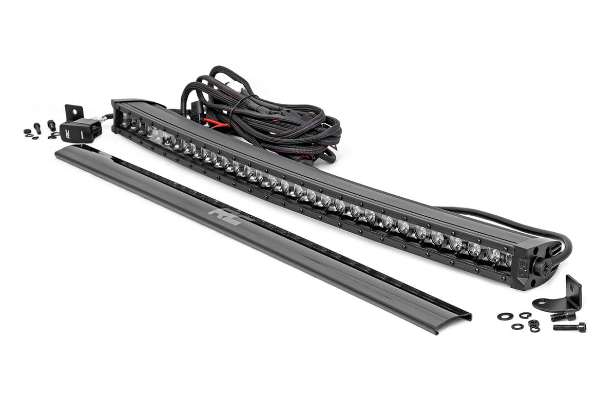 Rough Country 30-Inch Black Series Curved LED Light Bar with DRL