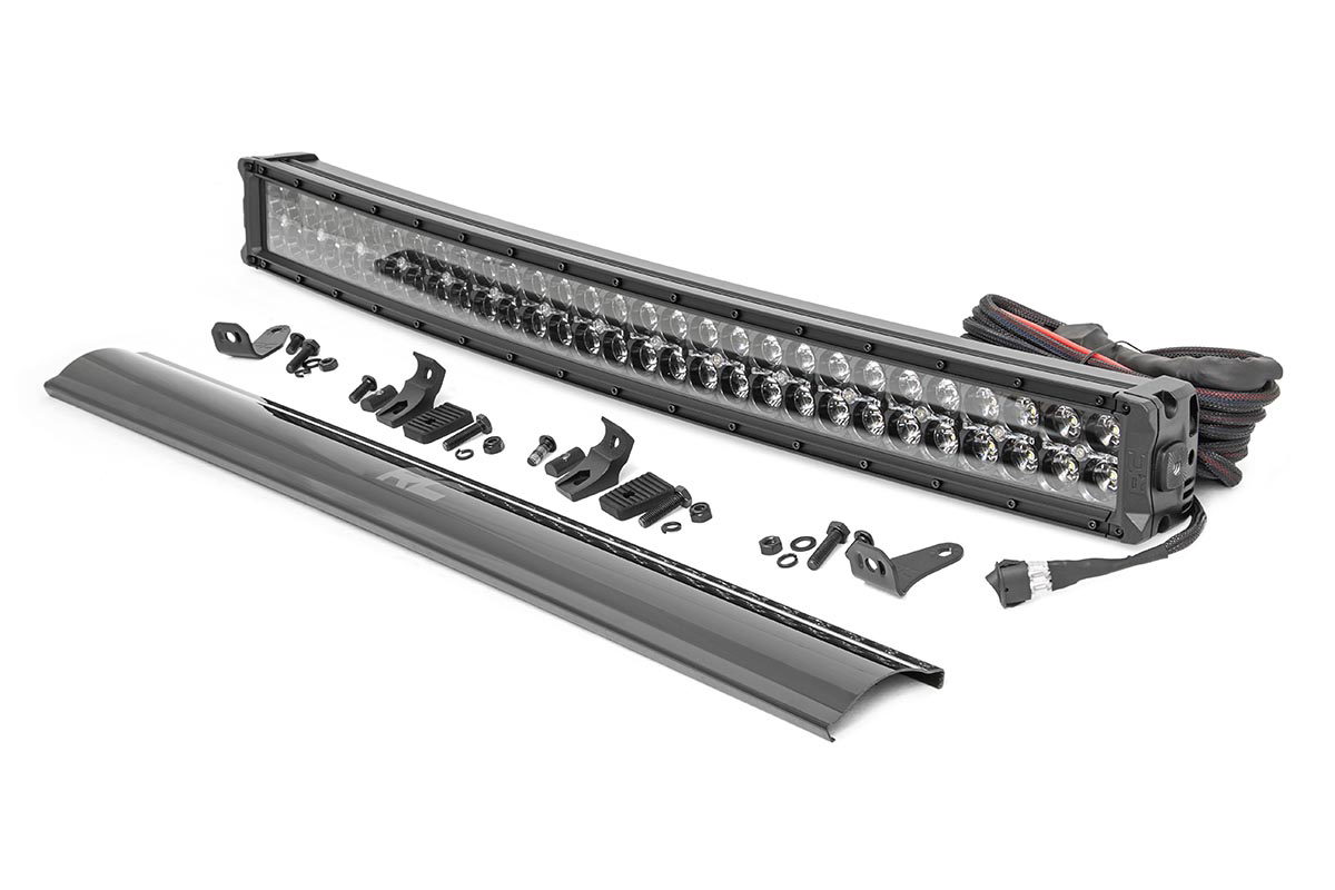 Rough Country 30-Inch Black Series LED Light Bar with Amber DRLs