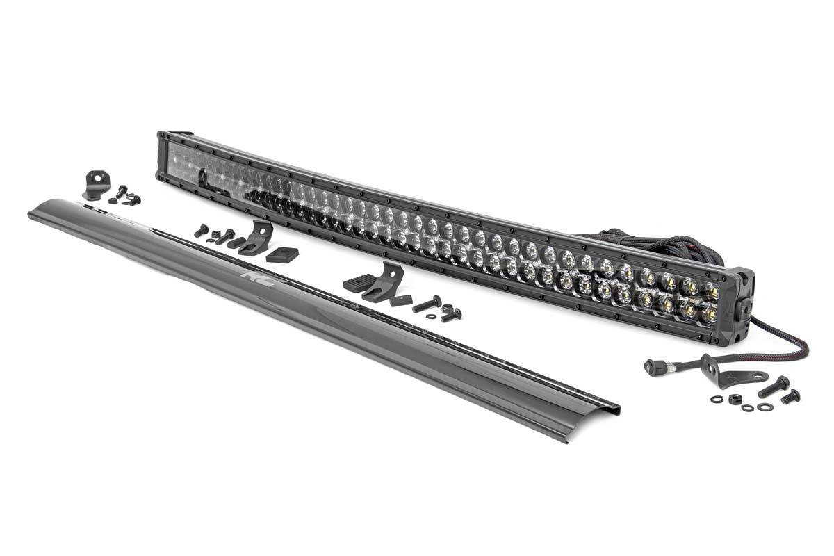 Rough Country 40-Inch Black Series LED Light Bar with White DRLs