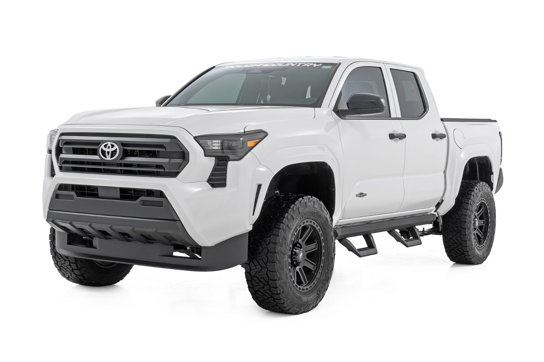 SRX2 Adjustable Aluminum Steps for 2024–2025 Toyota Tacoma Double Cab, Rough Country 73004