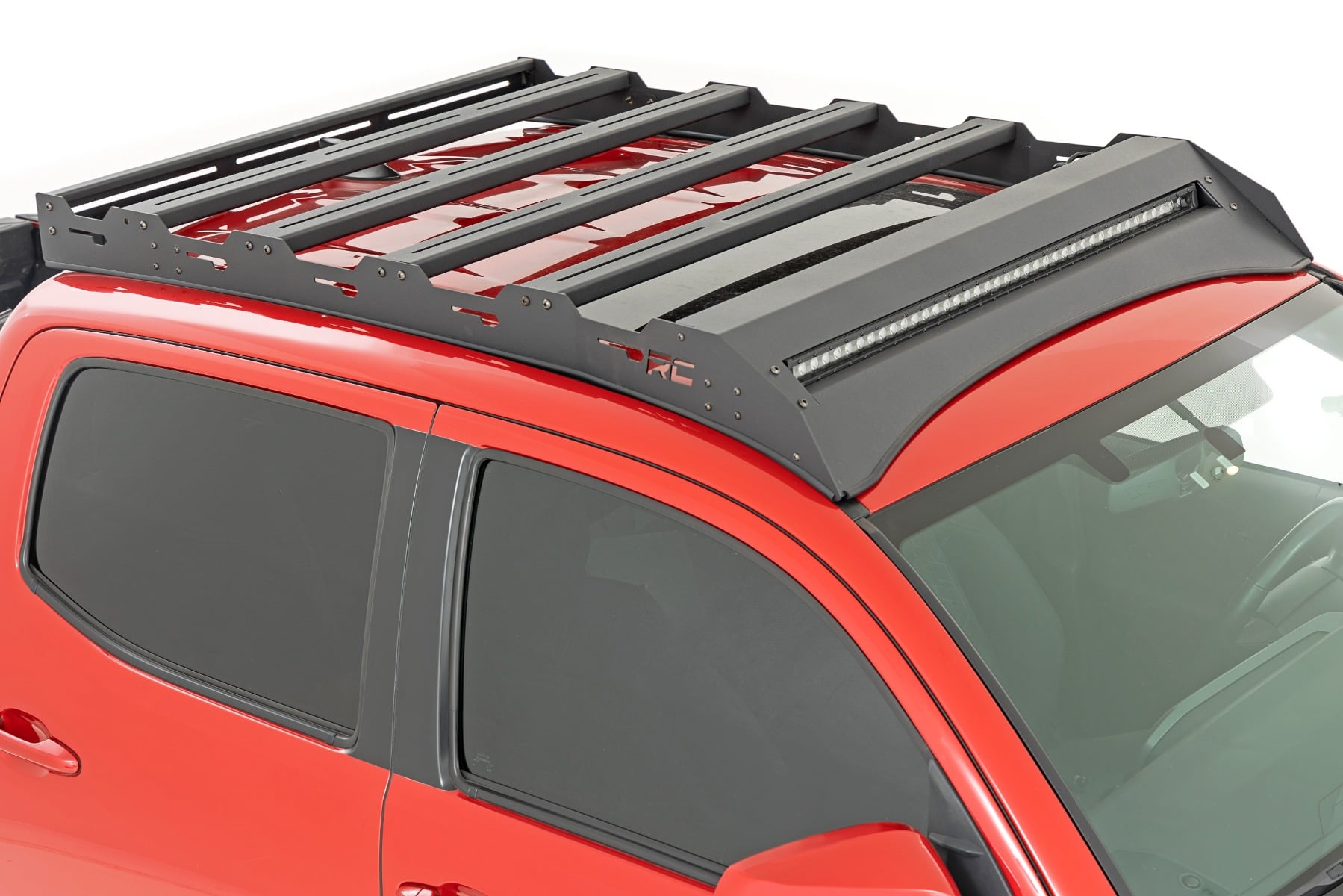 Rough Country Roof Rack with 40-Inch LED Light Bar for Toyota Tacoma