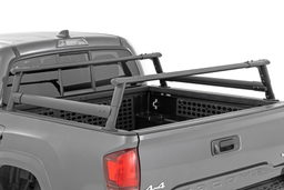 Aluminum Bed Rack for Toyota Tacoma 5' Bed (2005–2021) shown installed, Rough Country 73115