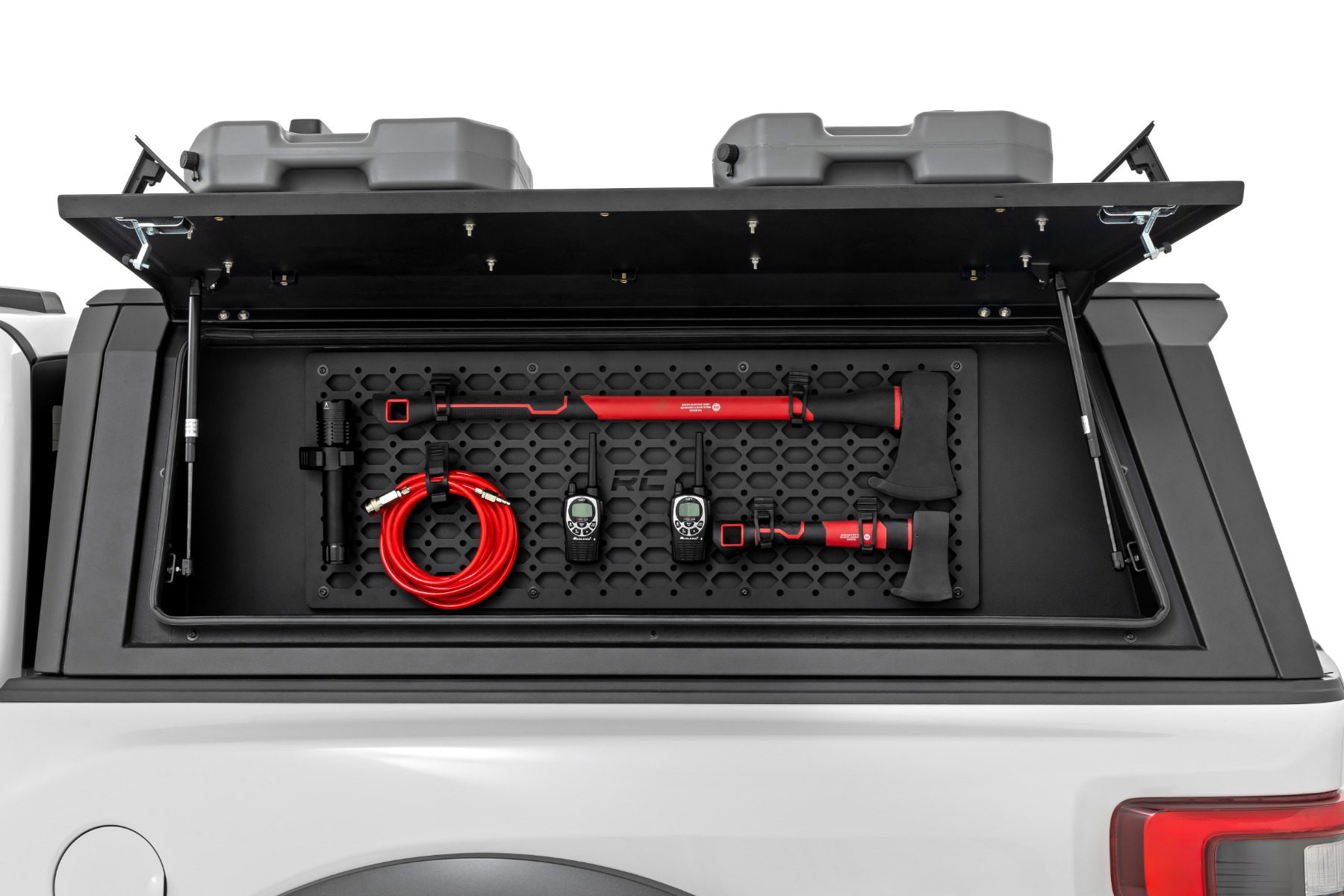 Bed Cap MOLLE Panel Side Storage Bin with Interior LED, Rough Country 734004