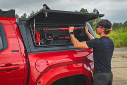 Bed Cap MOLLE Panel Side Storage Bin for 2024–2025 Toyota Tacoma, view 4, Rough Country 734074