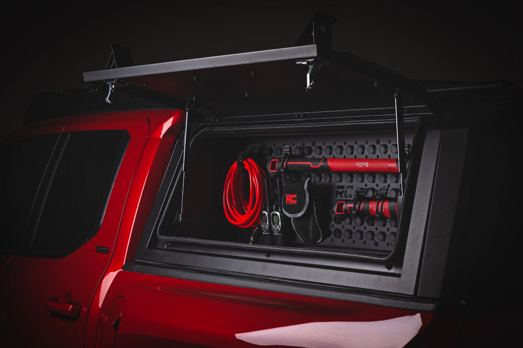 Bed Cap MOLLE Panel Side Storage Bin for 2024–2025 Toyota Tacoma, Rough Country 734074