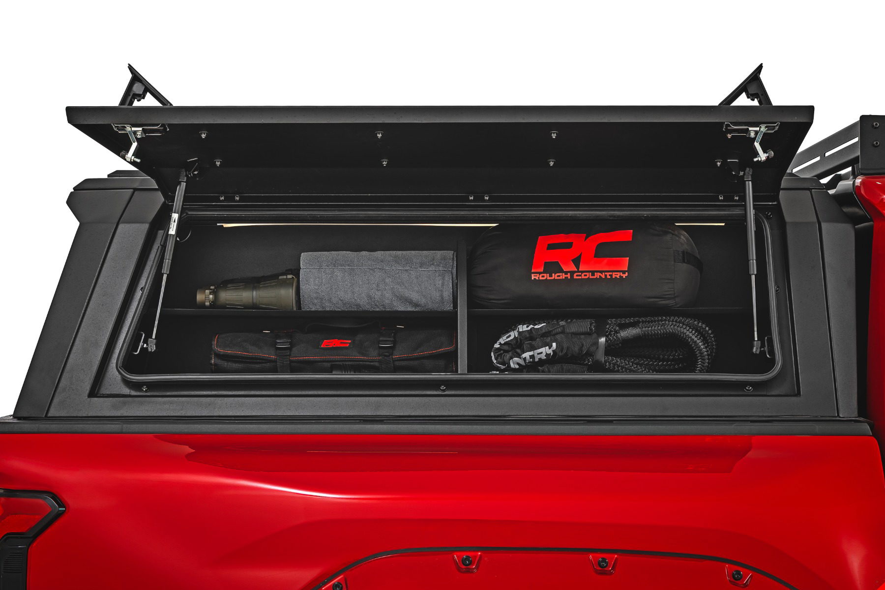 Bed Cap Side Shelf Storage Bin for Toyota Tacoma (2024-2025), Rough Country 734075