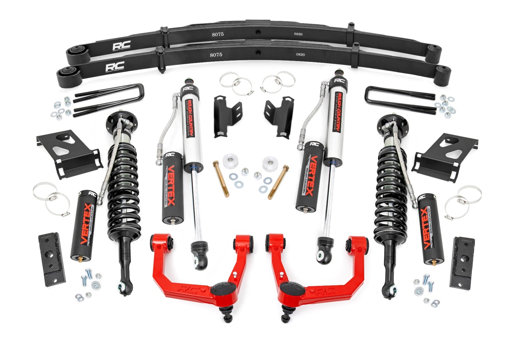 3.5-Inch Vertex Lift Kit, Red Arms, Tacoma 4WD (2005-2023), Rough Country 74252RED
