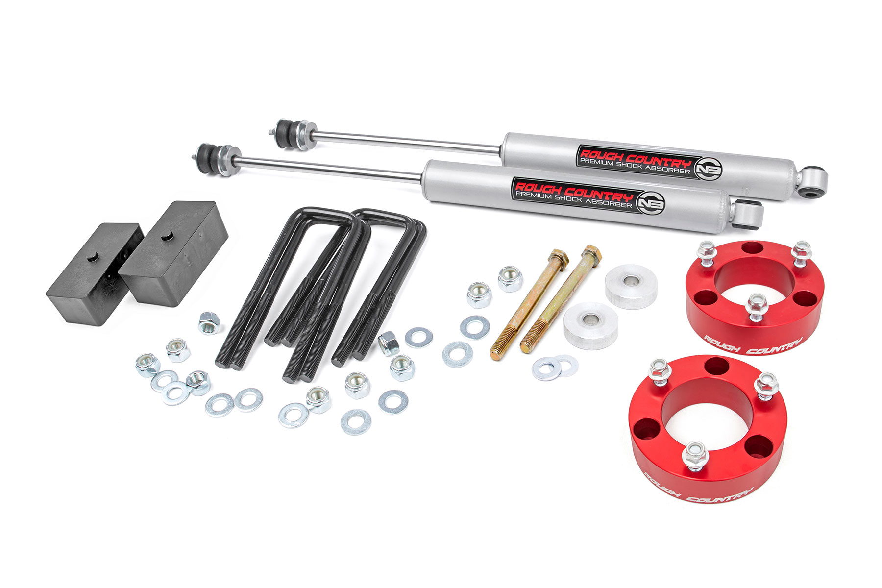 Rough Country 3-Inch Lift Kit with N3 Shocks for 2005-2023 Toyota Tacoma