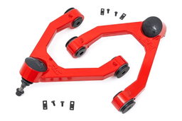 Red Forged Upper Control Arms for 6-Lug 2-3 Inch Lifted Trucks, Rough Country 7546RED