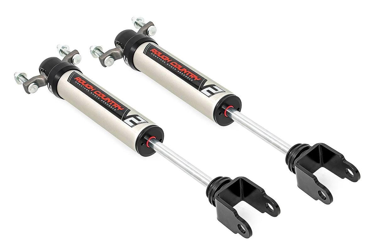 Rough Country V2 Monotube Front Shocks — Sold as a Pair